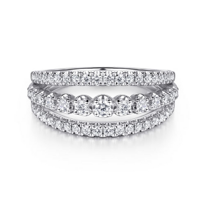 Diamond Triple-Row Band in 14K White Gold