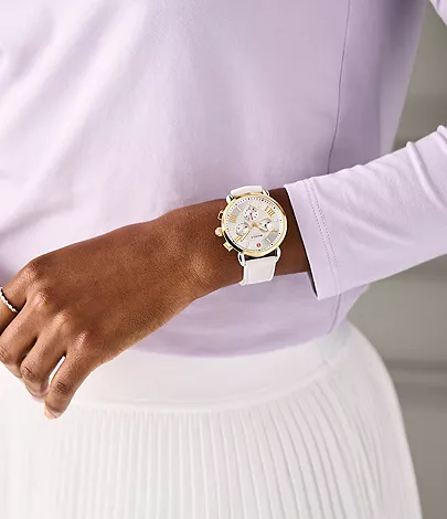 Sporty Sport Sail White Silicone Watch by Michele Watches
