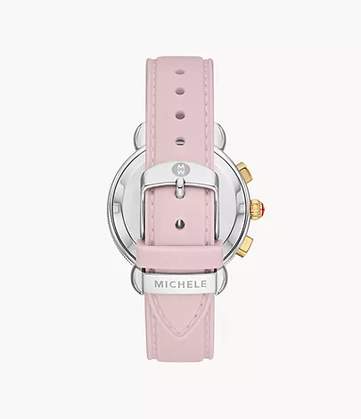 Sporty Sport Sail Two-Tone Peony Silicone Watch by Michele Watches