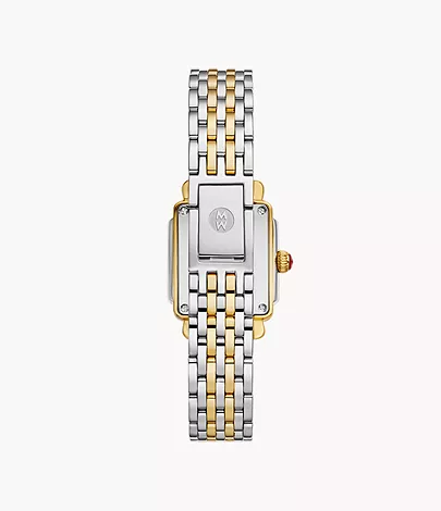 Deco Madison Mini Diamond Two-Tone 18K Gold-Plated Watch by Michele Watches