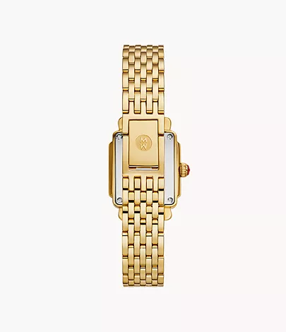 Deco Madison Mini Diamond 18K Gold-Plated Watch by Michele Watches