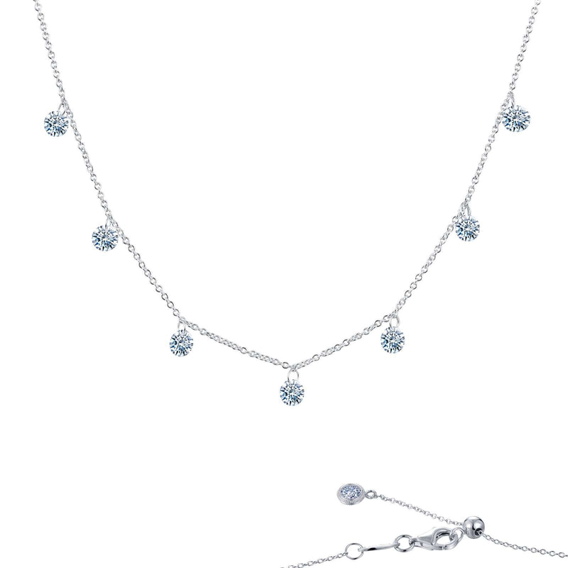 Frameless Raindrop Necklace in Sterling Silver