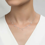 Frameless Raindrop Necklace in Sterling Silver