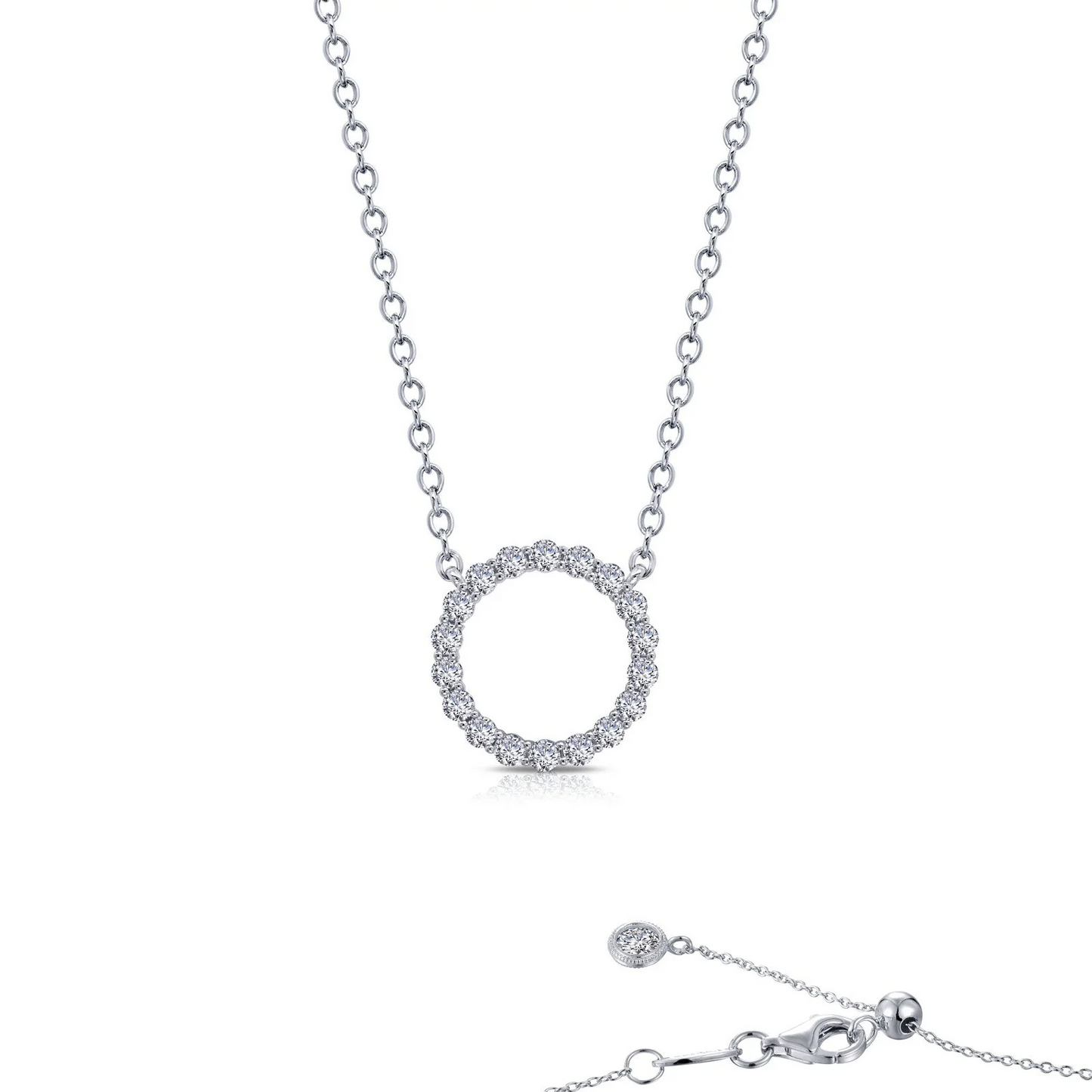 Open Circle Necklace in Sterling Silver