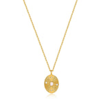 Zoom Gold Scattered Stars Kyoto Opal Disc Necklace