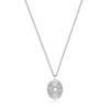 Silver Scattered Stars Kyoto Opal Disc Necklace in Sterling Silver