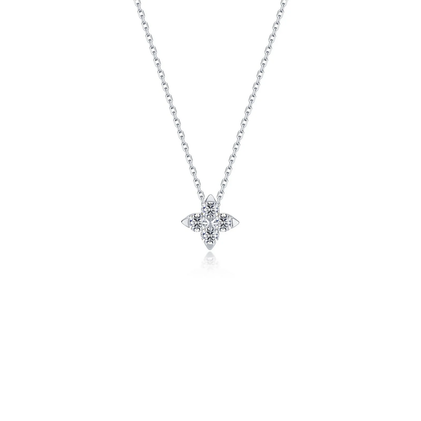 Medium Floral Pendant Necklace in Sterling Silver