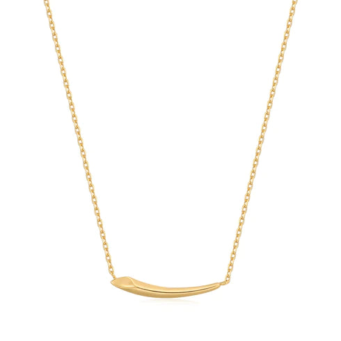 Gold Arrow Bar Necklace