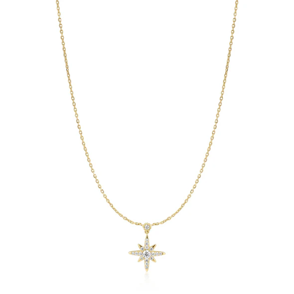 Nova Star Necklace in Gold Plated Sterling Silver