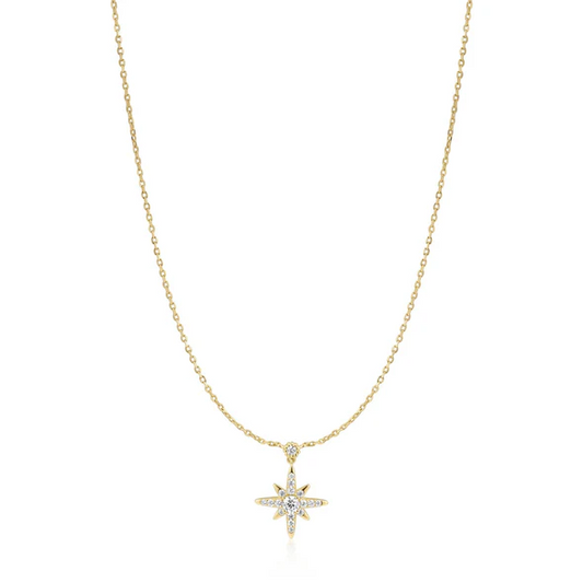 Nova Star Necklace in Gold Plated Sterling Silver