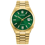 Emerald Green Tsuyosa Watch in Gold Tone Stainless Steel