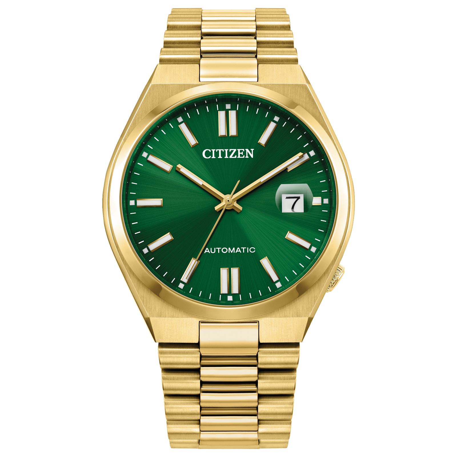 Emerald Green Tsuyosa Watch in Gold Tone Stainless Steel JG Kronenberger Fine Jewelry