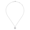 Rock Crystal and White MOP Pendant Necklace in Sterling Silver