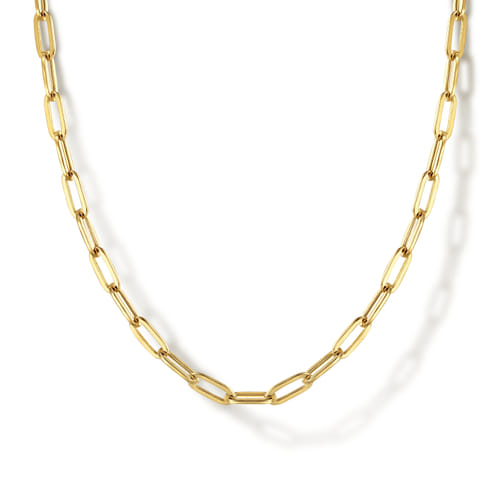Paperclip Chain in 14K Yellow Gold