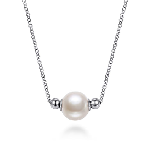 Pearl Pendant Necklace in Sterling Silver