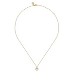 White Sapphire Beaded Necklace in 14K Yellow Gold