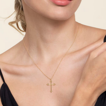 Cross Necklace in 14K Yellow Gold