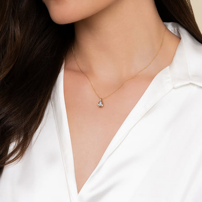 Diamond Teardrop Necklace in 14K Yellow Gold