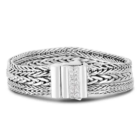Multi-Strand Italian Cable Bracelet in Sterling Silver