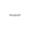 Baguette Half Eternity Band in Sterling Silver