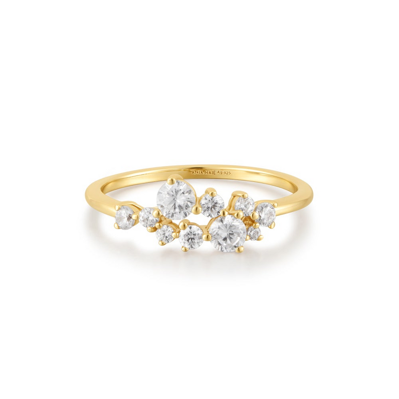 Floral Cluster Ring in Gold Plated Sterling Silver JG Kronenberger Fine Jewelry