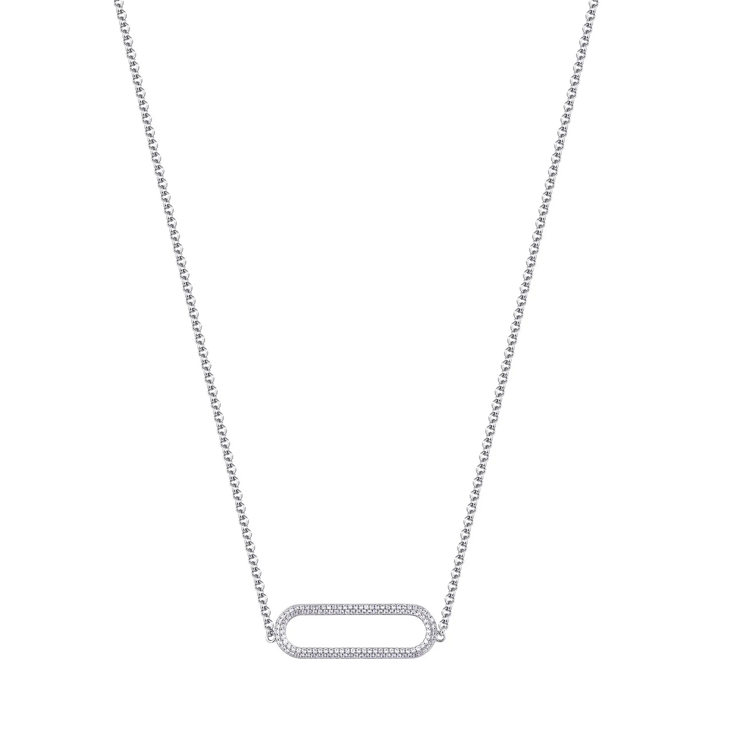 Cubic Zirconia Bianca Short Necklace in Sterling Silver