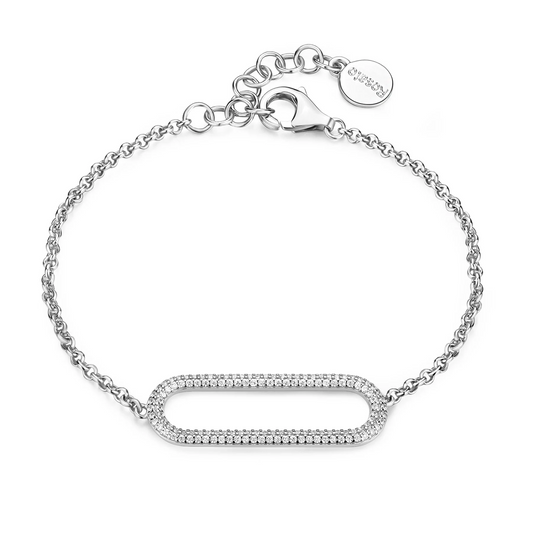Cubic Zirconia Bianca Bar Bracelet in Sterling Silver