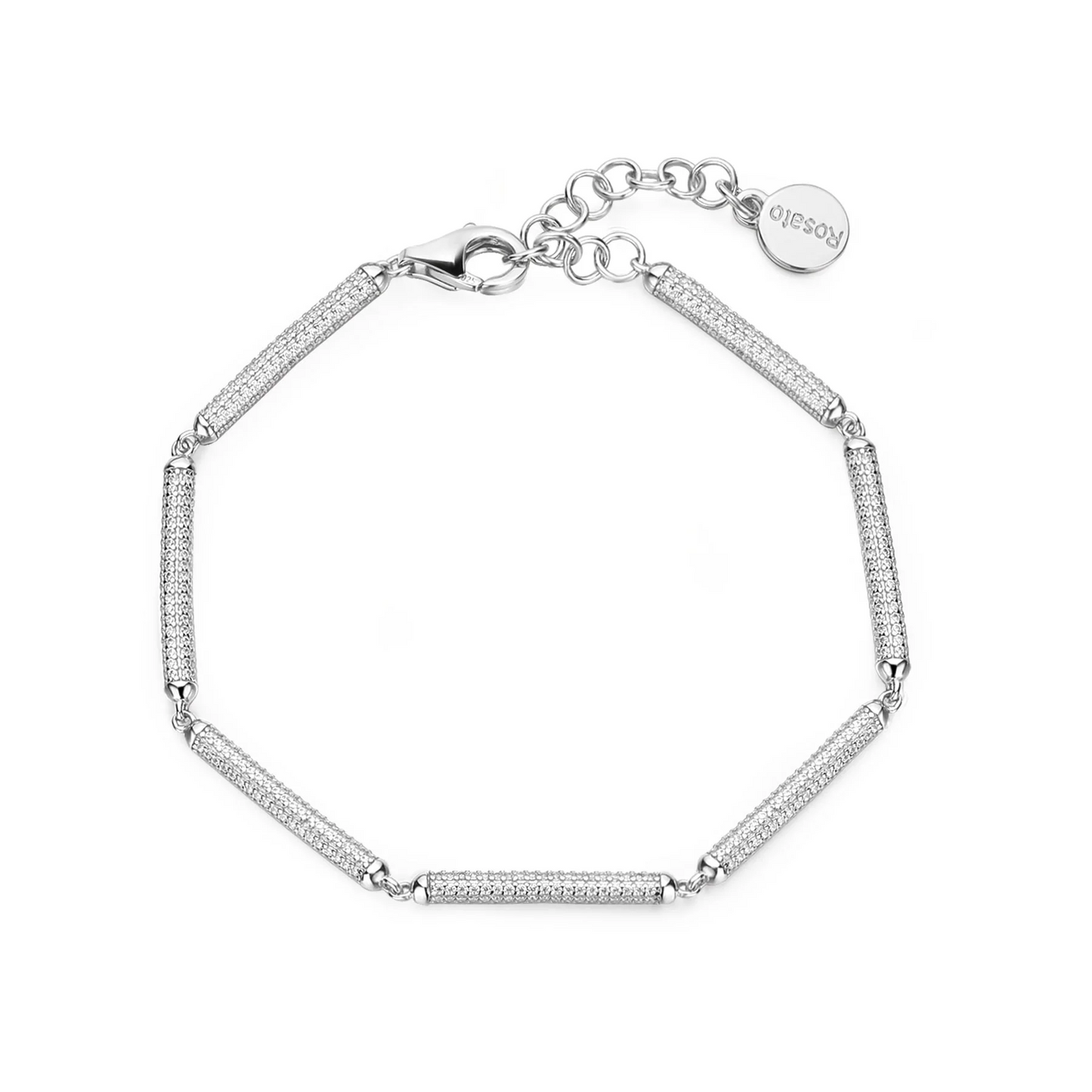 Cubic Zirconia Bianca Barrel Bracelet in Sterling Silver