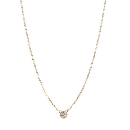 Cubic Zirconia Bianca Ball Necklace in Gold Plated Sterling Silver