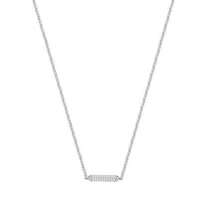 Cubic Zirconia Bianca Bar Necklace in Sterling Silver