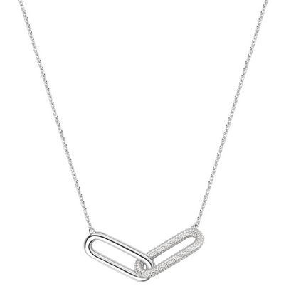 Cubic Zirconia Bianca Interlocking Necklace in Sterling Silver