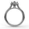 Diamond Marquise Halo Engagement Ring in 14K White Gold