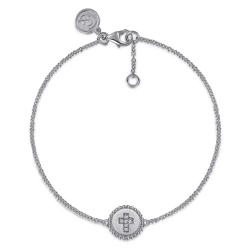 Diamond Bujukan Cross Bracelet in Sterling Silver