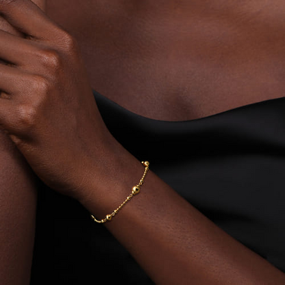 Beaded Bracelet in 14K Yellow Gold