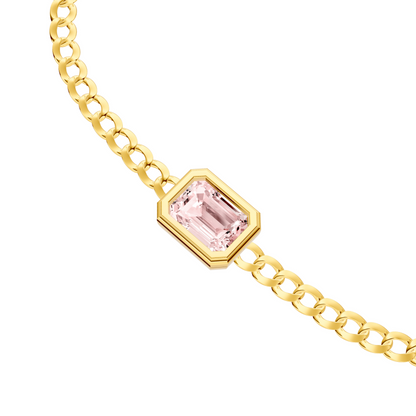 Morganite Forzentina Bracelet in Yellow Gold