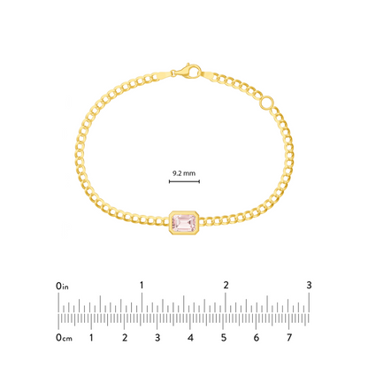 Morganite Forzentina Bracelet in Yellow Gold