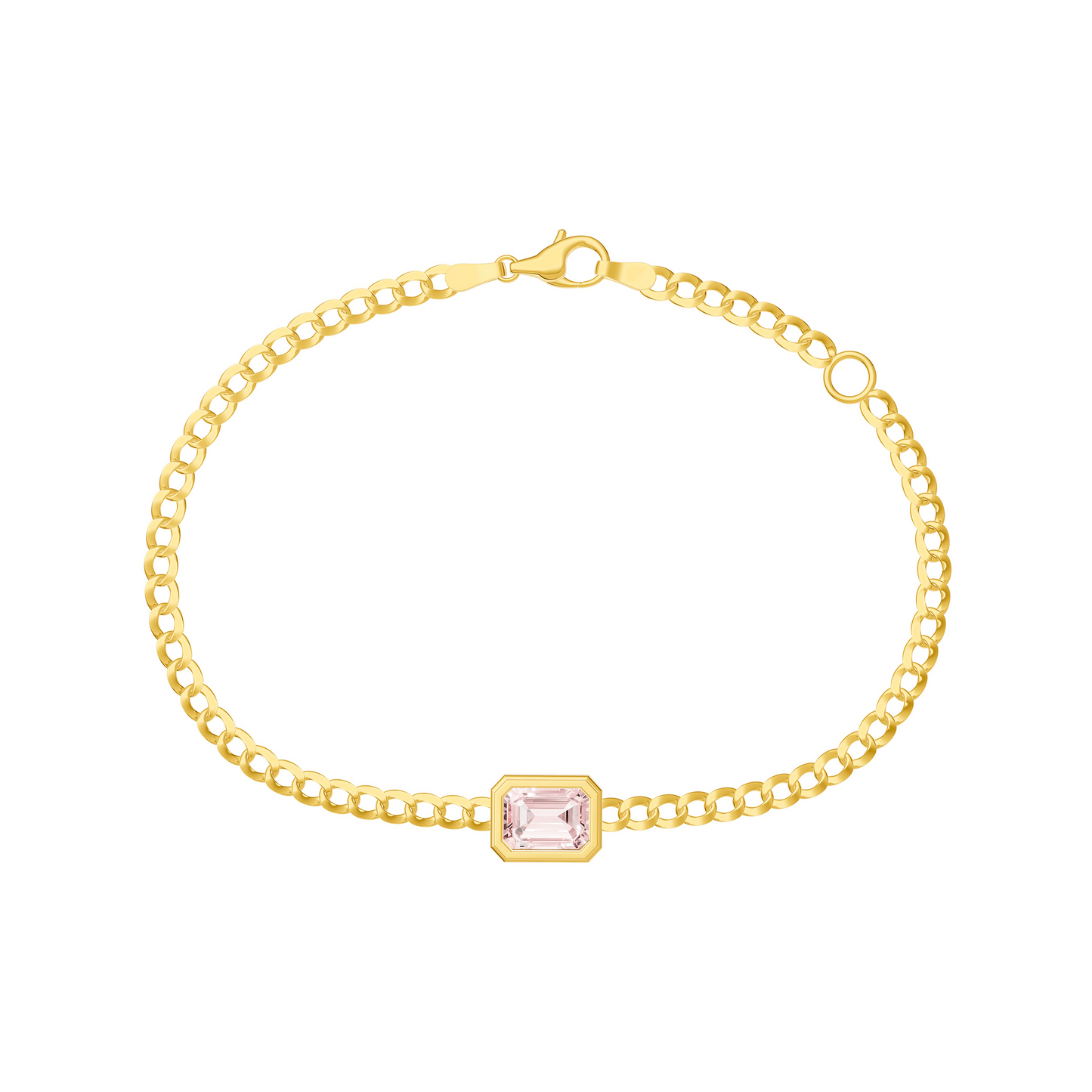 Morganite Forzentina Bracelet in Yellow Gold