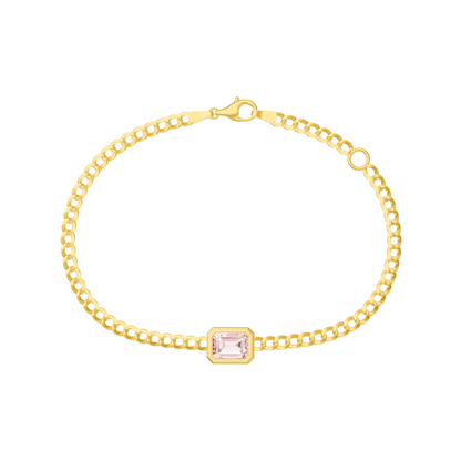 Morganite Forzentina Bracelet in Yellow Gold