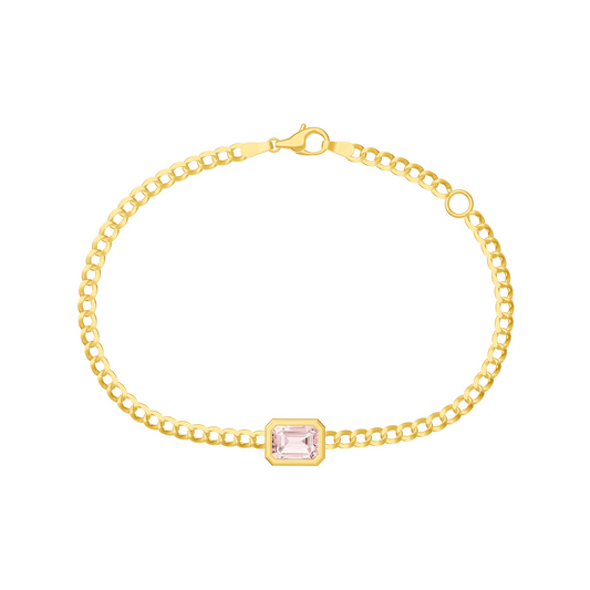 Morganite Forzentina Bracelet in Yellow Gold