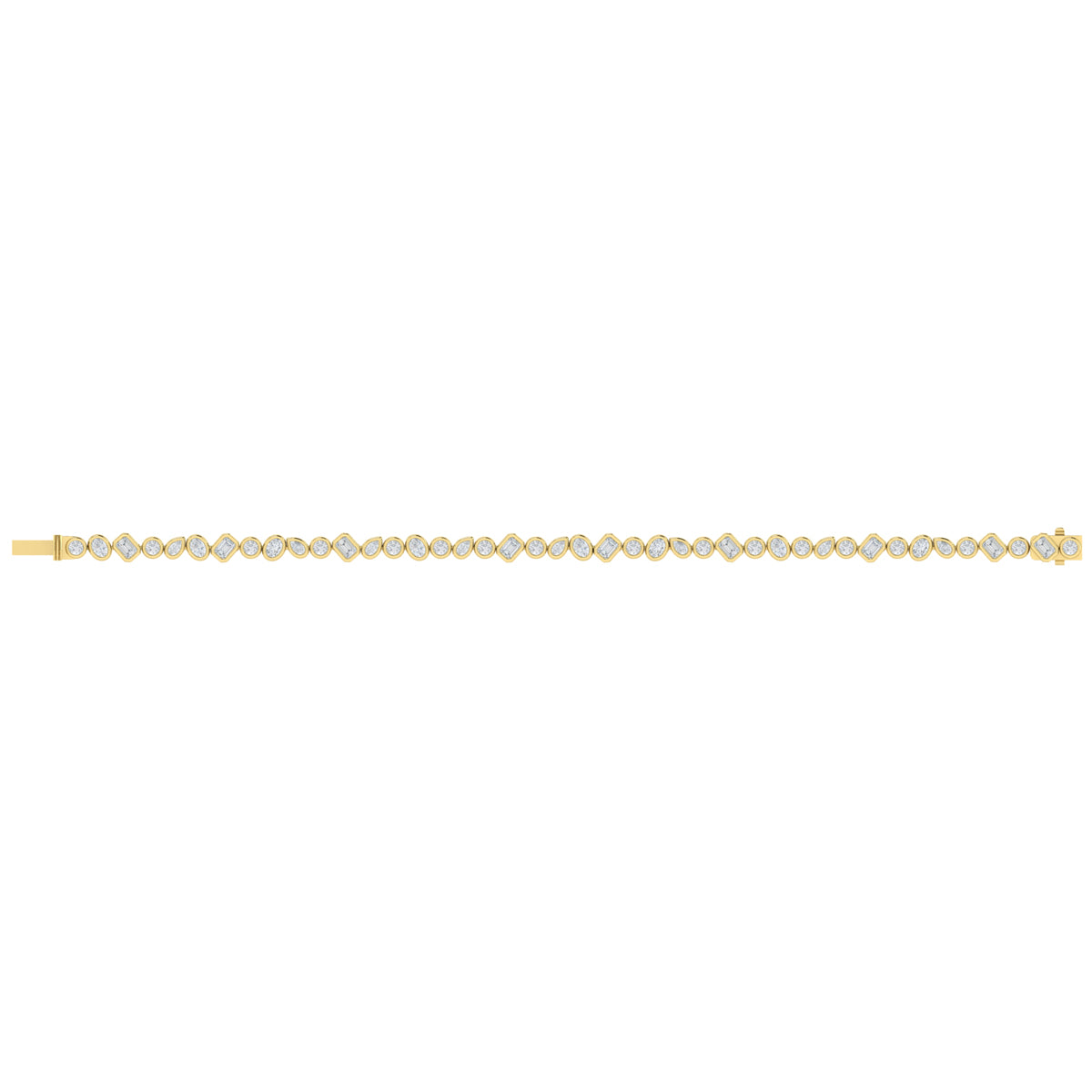 Diamond Bezel Set Bracelet in 14K Yellow Gold