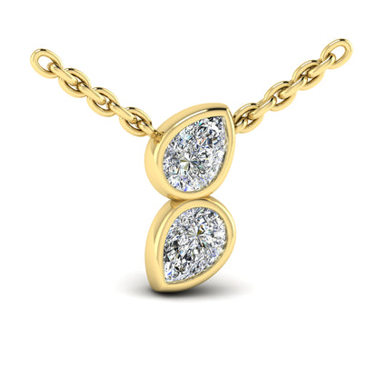 Diamond Bezel Necklace in 14K Yellow Gold