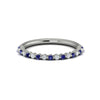 Sapphire & Diamond Band in 14K White Gold