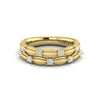 Double Row Tufted Diamond Band in 14K Yellow Gold