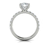 Hidden Halo Engagement Ring in 14K White Gold