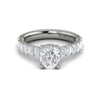 Diamond Emerald Cut Engagement Ring in 14K White Gold