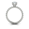 Diamond Emerald Cut Engagement Ring in 14K White Gold