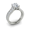 Diamond Triple-Row Hidden Halo Engagement Ring in 14K White Gold