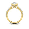 Diamond Pave Engagement Ring in 14K Yellow Gold