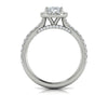 Oval Halo Engagement Ring in 14K White Gold