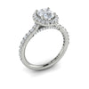Oval Halo Engagement Ring in 14K White Gold